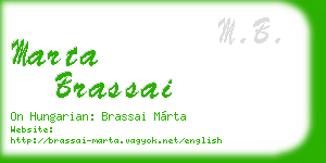 marta brassai business card