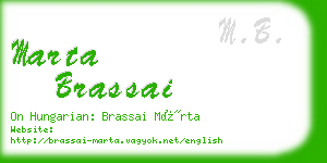 marta brassai business card